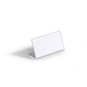 Durable 8055-19 stojan na menovku na stôl, L-forma, 52 x 100 mm, Akryl, Transparentný, balenie 10 ks