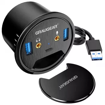 USB hub GRAUGEAR G-THUB-AU-60 USB 3.2 Gen 1 Type-A čierny