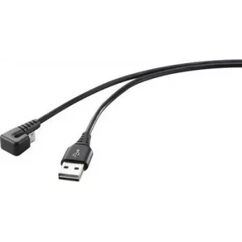 Renkforce USB 2.0, telefón (analógový) prepojovací kábel [1x USB 2.0 konektor samec A - 1x USB 2.0 konektor samica Micro-B] 1,00 m čierna (RF-4598342)