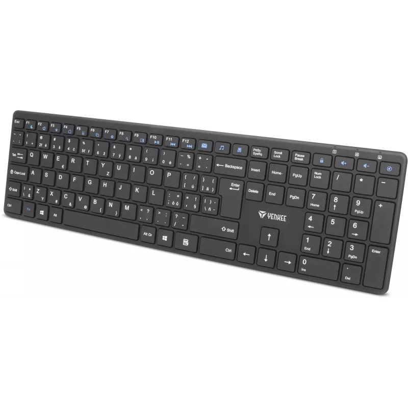 Bezdrôtová sada klávesnice a myši YENKEE YKB 2008CS — 2,4 GHz USB, kompaktné rozloženie
