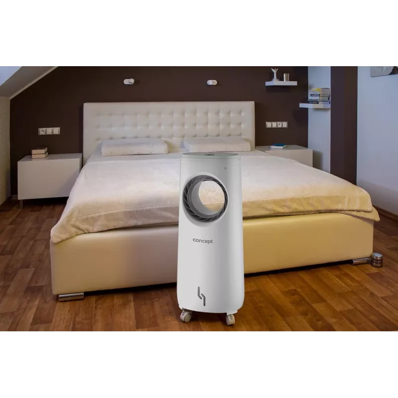 Stojanový ventilátor Concept Solution OV5220 – biely, 80 W, dotykové ovládanie, výška 805 mm