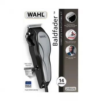 Strihač vlasov Wahl 20107.0460 Baldfader — káblový AC zastrihávač, 6 dĺžkových stupňov, 1–13 mm, šírka rezacej hlavy 45 mm, čierna/chróm