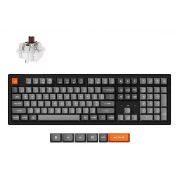 Mechanická full-size klávesnica Keychron K10 Max QMK — USB + RF Wireless + Bluetooth, 108 klávesov, RGB, čierna