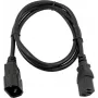 Napájací predlžovací kábel Omnitronic 30235104, 3×0,75 mm², 1 m, čierny
