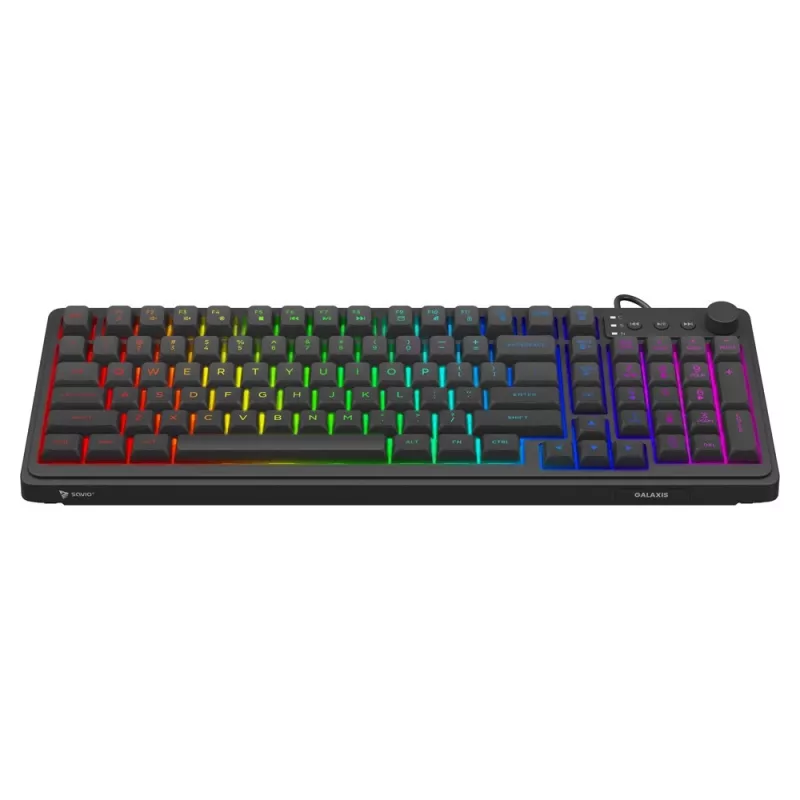 Savio Galaxis herná klávesnica USB QWERTY US anglická čierna