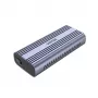 SSD puzdro Unitek SolidForce Reefer sivé – M.2 NVMe PCIe, USB‑C 10 Gbit/s, hliník, 1 disk