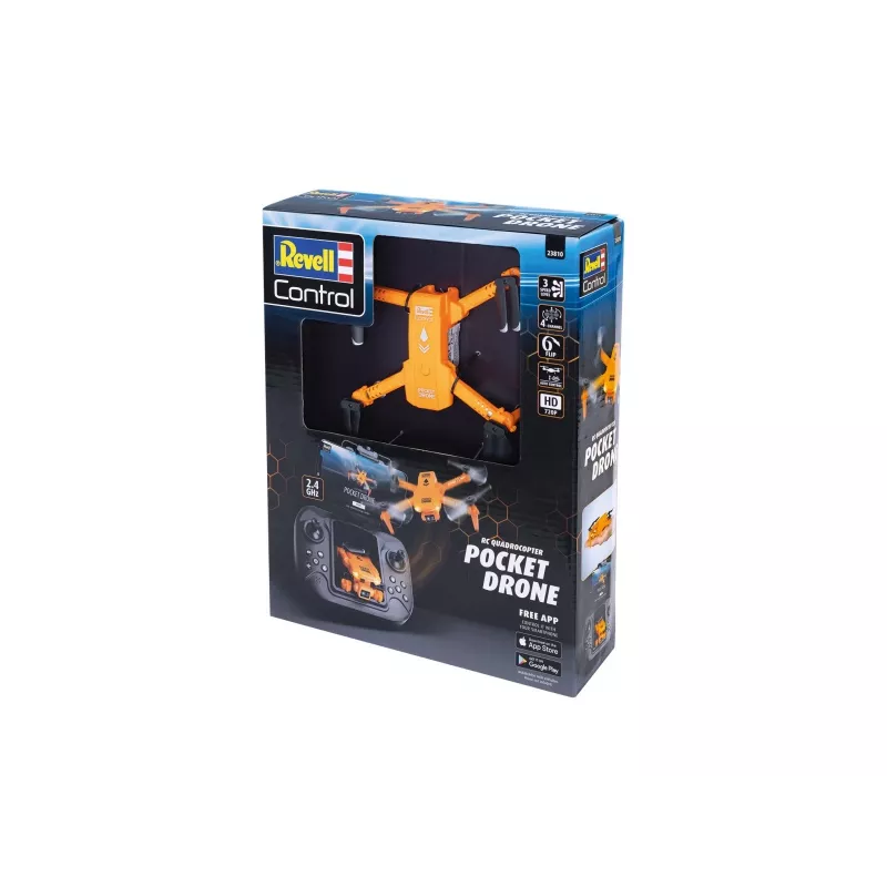 RC kvadrokoptéra REVELL Pocket Drone 23810 — 2,4 GHz, 4-kanálové diaľkové ovládanie