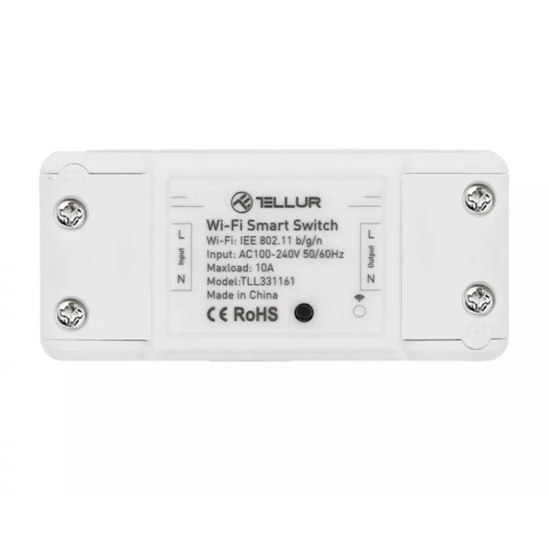Inline WiFi Switch Tellur TLL331161 2200W — smart in-line relé pre lampy a zariadenia