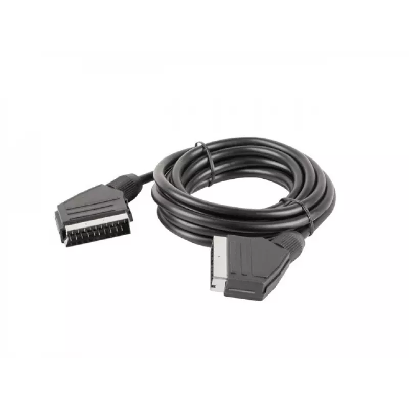 Lanberg CA-EUEU-10CC-0018-BK kábel SCART, SCART na SCART 21-pinový, 1,8 m, čierny