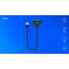 SAVIO SATA na USB 3.1 Gen 1 rozhranie kábel AK-68, SATA konektor samica na USB-A konektor samec, 5 Gbit/s, 0,25 m, čierna