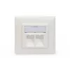Digitus | nástenná doska pre keystone moduly, nemecký typ, stredová doska 50x50 mm, rám 80x80 mm | DN-93801-1