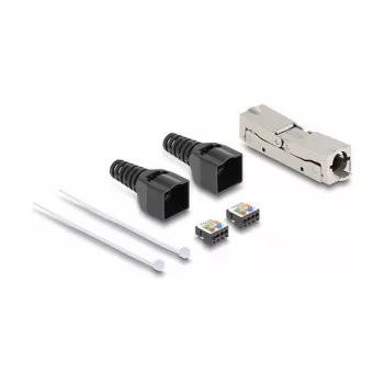 DeLOCK RJ45 spojka LSA na LSA Cat.8.1 bez nástroja čierna