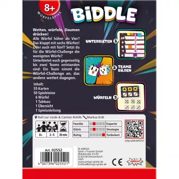 Biddle, hra s kockami