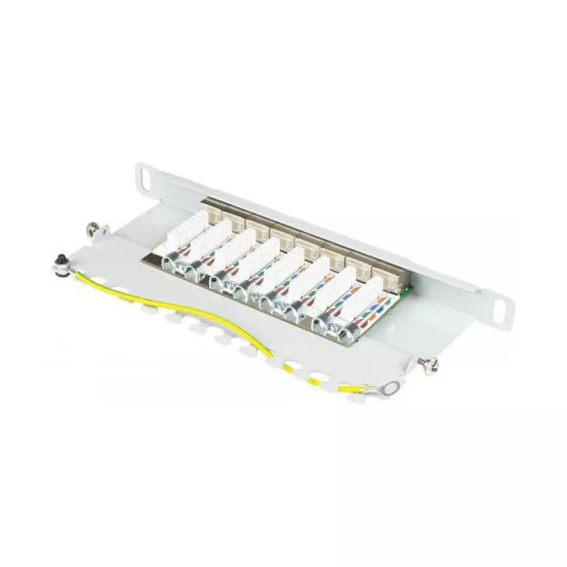Good Connections patch panel 10Cat. 6A 8-P. 0,5HE svetlosivý