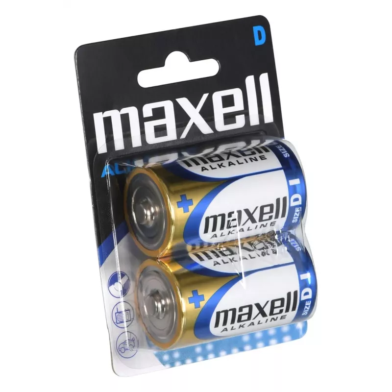 Alkalická jednorazová batéria MAXELL D 1,5V (valcová) – 2 ks, blister