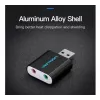 Vention externá zvuková karta USB čierna kov Type