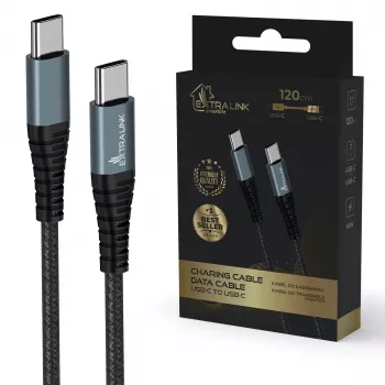 Extralink Smart Life kábel USB-C na USB-C, 120 cm