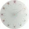 NeXtime hodiny 8809 Chair, Ø30 cm, nástenné, biele/viacfarebné