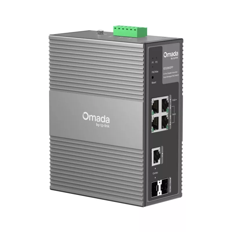 TP-Link IES206GPP sieťový switch managed Gigabit Ethernet (10/100/1000) Power over Ethernet (PoE) čierny