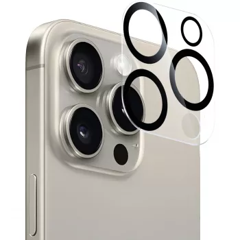 NEVOGLASS 3D ochranné sklo kamery (transparentné/čierne, iPhone 17 Pro)