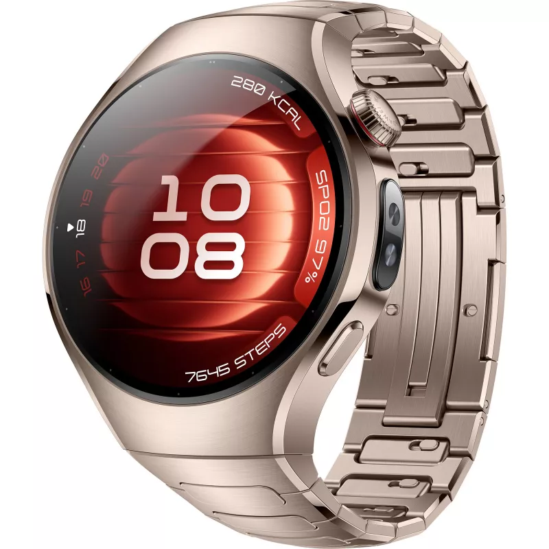 Inteligentné hodinky Huawei WATCH 5 42 mm, 1,38" AMOLED, eSIM, titánový remienok Sand Gold