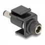 DeLOCK Keystone modul DC 5,5 x 2,5 mm konektor samica na DC 5,5 x 2,1 mm konektor samec čierny