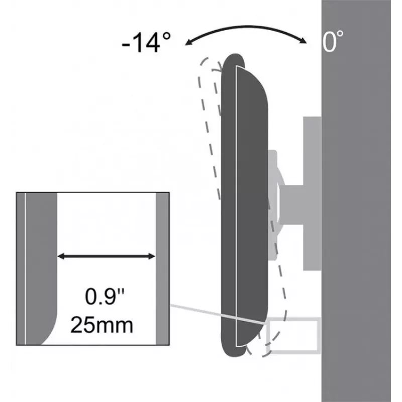 Sbox PLB-3422T naklápací držiak plochého LED TV 23-43 35kg