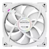 Montech RX120 PWM ventilátor počítačovej skrine 12 cm biely 3 ks