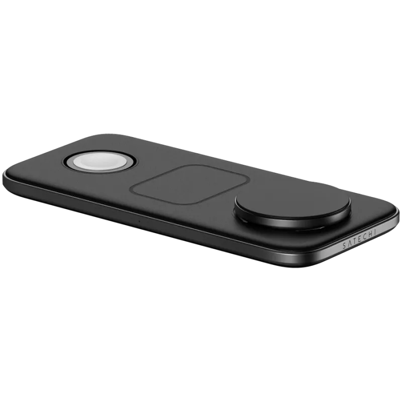 SATECHI Qi2 Trio Wireless Charging Pad - s typ A-, C-, G-konektormi