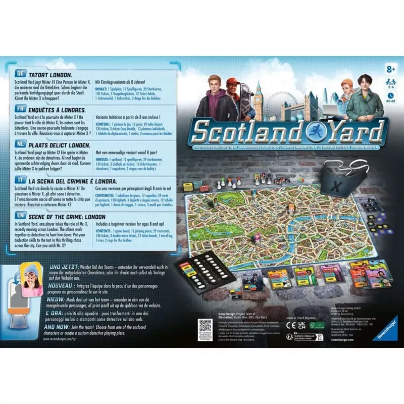 Ravensburger 27515 Scotland Yard spoločenská hra (nové vydanie), 2-6 hráčov