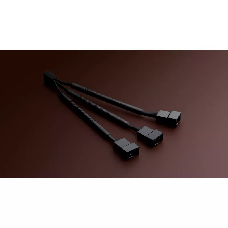 Rozdeľovací kábel NA-SC1 Sx2 čierny, 13,5cm, 2 kusy, pre PWM ventilátory