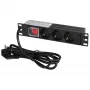 Extralink 10 1U 3 zásuvky EU Type Power PDU s vypínačom PDU 3-EU