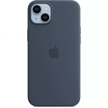 Silikónové puzdro Apple iPhone 14 Plus MagSafe Storm Blue