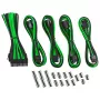 Sada predlžovacích káblov CableMod CM-CAB-CKIT-N86KKLG-R — 8+6-pin napájacie predlžovacie káble, čierna/zelená