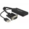 Kábel DeLOCK 0,25 m VGA+USB2.0-A/HDMI