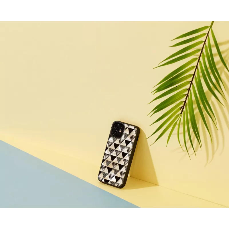 Ochranné puzdro iKins pre Apple iPhone 12 mini, pyramídová štruktúra, čierne