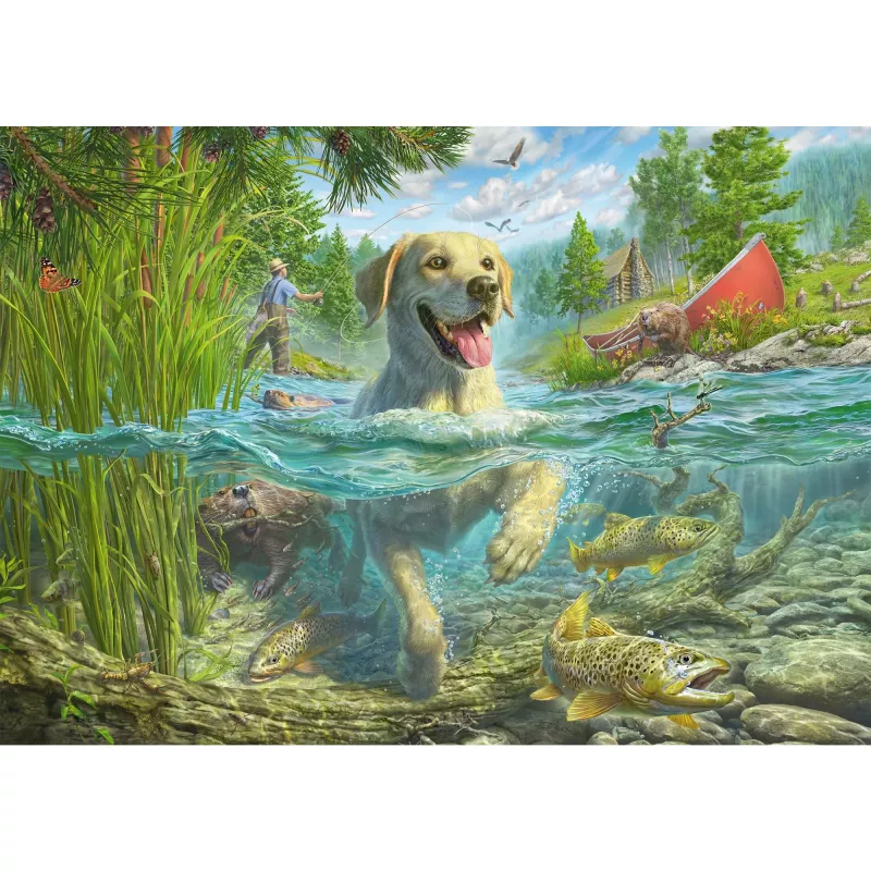 Schmidt Spiele puzzle Mark Fredrickson Dog Love žltý labrador 1000 dielikov