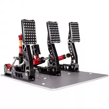 Simagic P2000 Hydraulic 3-pedálová sada, 100KG Loadcell - Crimson Edition