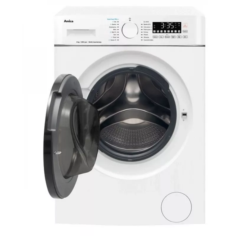 Práčka Amica kapacita 8 kg, energetická trieda A, 1400 ot/min, 16 programov, biela