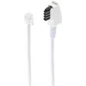 Telefónny kábel ShiverPeaks BS70043-W 3 m TAE RJ-11 biely