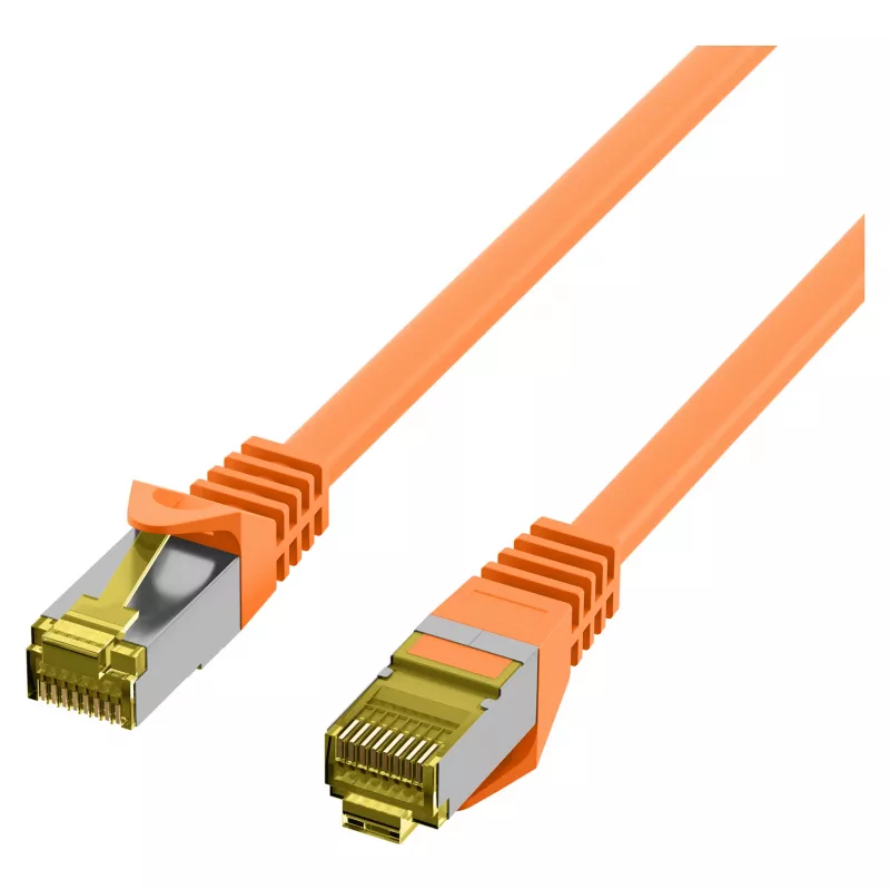 RJ45 patch kábel Cat.6A S/FTP LSZH Cat.7 kábel oranžový