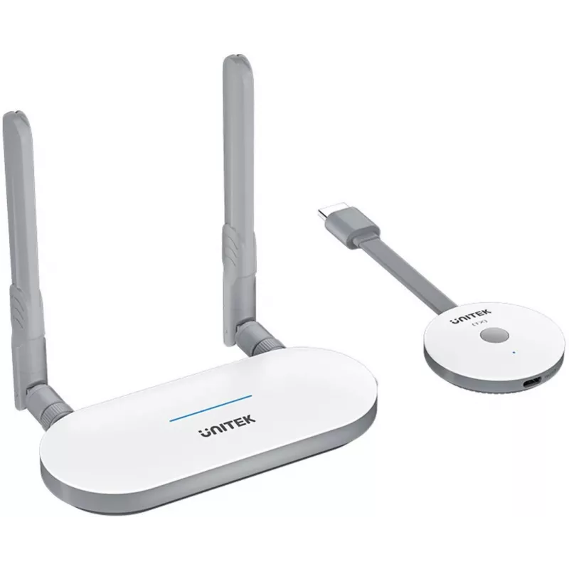 Bezdrôtový HDMI AV prenosový systém Unitek V1183A01, vysielač a prijímač, dosah až 50 m
