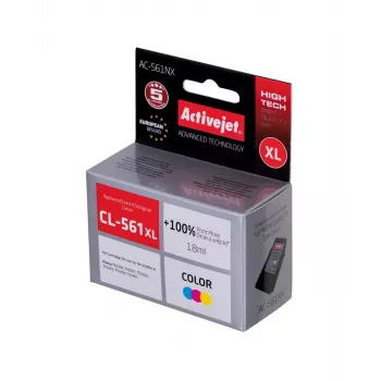 Activejet AC-561NX atrament (náhrada za Canon CL-561XL; Supreme; 18 ml; farba: azúrová, purpurová, žltý)
