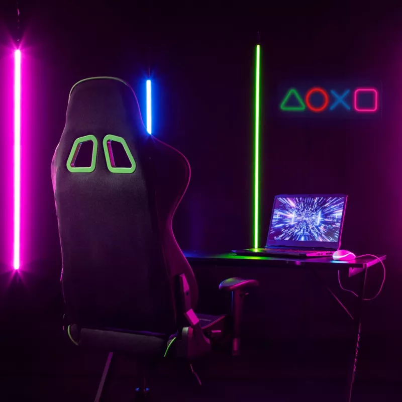 Gaming neónový svetelný panel MANTA SNL111MT – dekoratívne LED symboly pre gaming setup