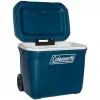 Coleman 50QT Xtreme kolieskový chladič, modrý, plast, polyuretán (PU), čierny, 47 l, 113 kg