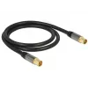 Koaxiálny kábel RG-6/U DeLOCK 88922 1 m IEC čierny