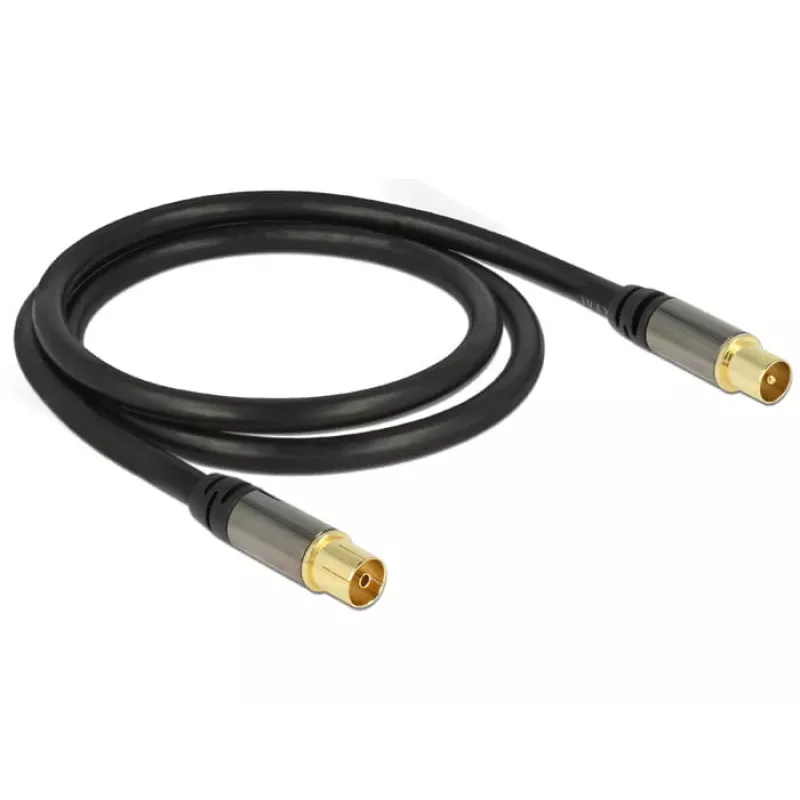 Koaxiálny kábel RG-6/U DeLOCK 88922 1 m IEC čierny