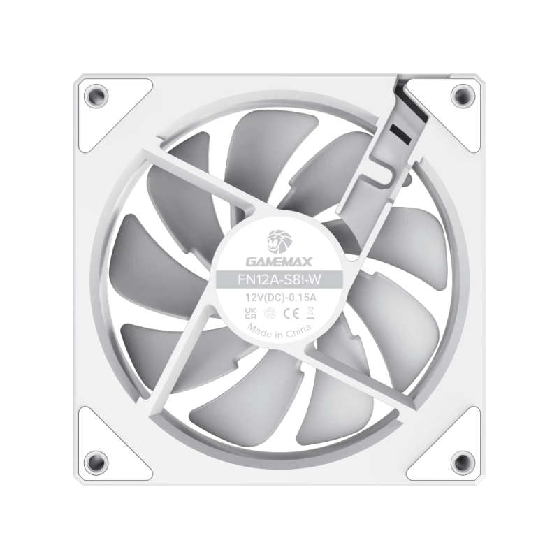 Gamemax | skriňový ventilátor | FN12A-S8I | biely