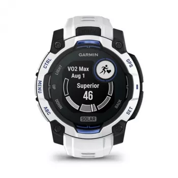 Garmin Instinct 3 Solar smart hodinky, 45 mm, Black/Stone White, silikónový remienok (010-02934-03)