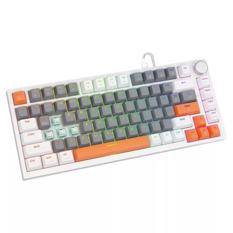 Savio ASTRAL WHITE JADE 3 COLOURS klávesnica Gaming USB QWERTY US International